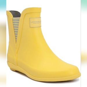 London Fog yellow ankle Rain Boot